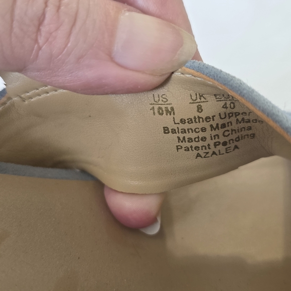 Naturalizer Light Blue Suede Crisscross Slingback Block Heel Sandals - Picture 4 of 5